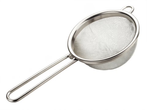 Sifter png kitchen sifter png flour sifter tool png baking sieve png mesh strainer png cooking utensil png transparent background