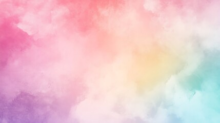 Abstract watercolor-style background with pastel colors.