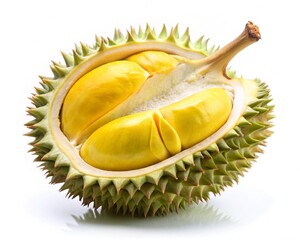 Naklejka premium durian slice isolated on white background