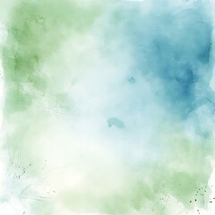 Delicate watercolor wash of pale greens and blues.