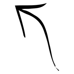 Curved arrow doodle design