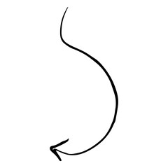 Curvy arrow doodle design