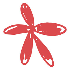 Flower monochrome doodle