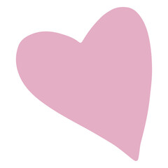 Pale pink heart flat