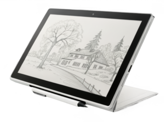Drawing tablet png graphic tablet png pen tablet png digital sketch pad png art tablet png white background image