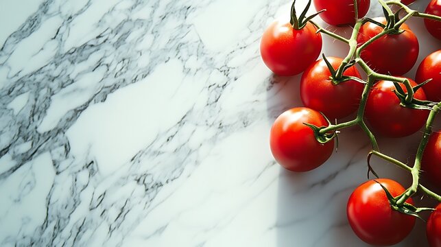 Cherry Tomatoes on a Marble Surface - Powered by Adobe