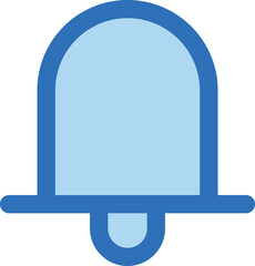 Muted Notification Bell Icon – Flat Blue Alert Symbol for Mobile Apps & Web UI