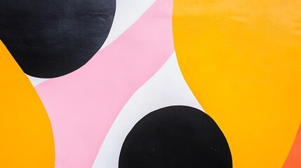 Colorful abstract shapes in a vibrant pattern.