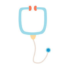 stethoscope in doodle style in vector. Element for apps stickers website logo print icon