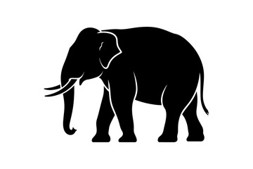 Elephant silhouette african animal vector graphic