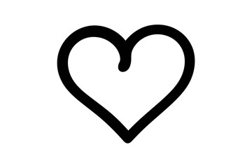 Simple hand drawn heart shape vector illustration