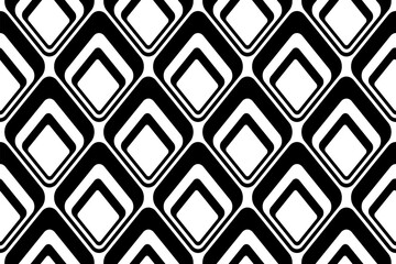 Seamless black and white geometric pattern. Vector Illustration.