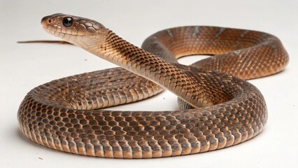 Naklejka premium Dragon Snake (Javan Tubercle Snake, Javan Mudsnake) on studio background