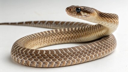 Fototapeta premium Dragon Snake (Javan Tubercle Snake, Javan Mudsnake) on studio background
