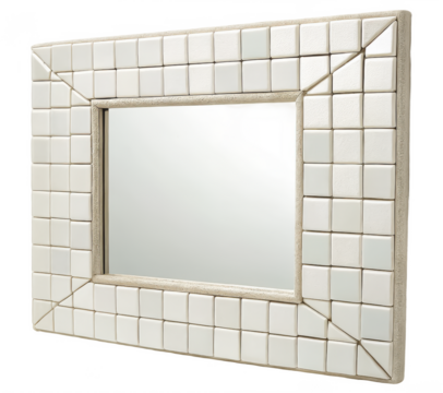 Tiled wall mirror png bathroom mirror png decor mirror png framed mirror png mosaic mirror png wall accessory png transparent background image
