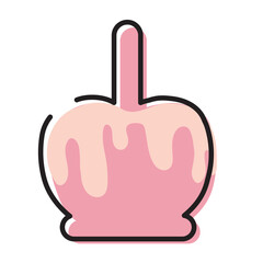 Colored candy apple treat. Vector