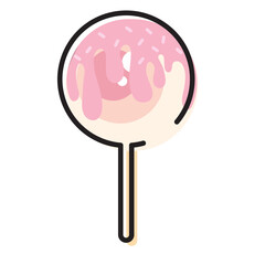Eyeball lollipop with glaze. Vector