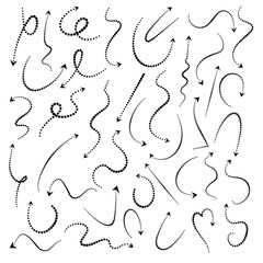 Set dotted black outline arrows