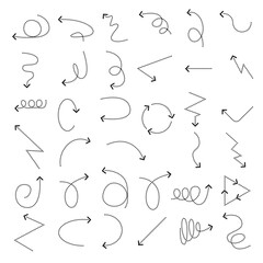 Set dotted black outline arrows