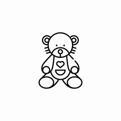 teddy bear icon sign vector
