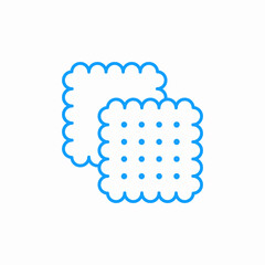 two square biscuits icon sign vector