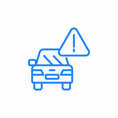 vehicle with warning triangle icon sign vector