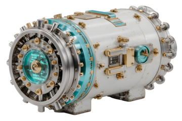 HighSecurity Vault RetroFuturistic Design Metal Safe Teal Accents Digital Display