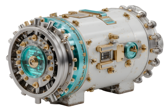 HighSecurity Vault RetroFuturistic Design Metal Safe Teal Accents Digital Display