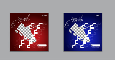 corporate social media design template for shoes company