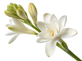 Tuberose png white floral illustration png tuberose flower png tropical plant image png fragrant blossom png exotic garden flower png transparent background image