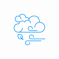 cloudy  wind weather icon sign vector