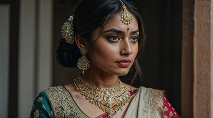 Indian ai model influencer posing in saree 