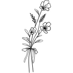 black and white flowers