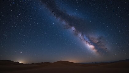 Fototapeta premium Earth's sky at night and the stars far away in the sky, a beautiful portrait of the milky way.