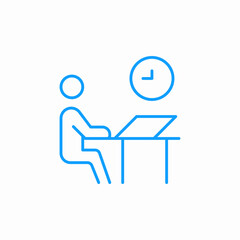 person working late icon sign vector