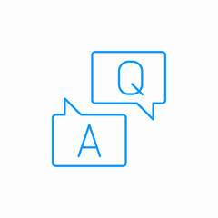 question answer bubbles icon sign vector