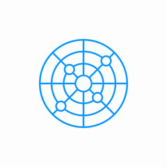 Naklejka premium radar weather scan icon sign vector