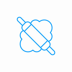 rolling pin dough icon sign vector