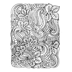 hand drawn vector illustration of an abstract background