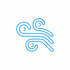 strong wind gusts wind icon sign vector