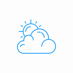 sun cloud weather icon sign vector