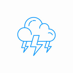 thunderstorm lightning cloud icon sign vector
