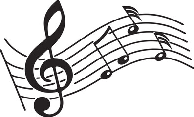 vector illustration of a musical notes