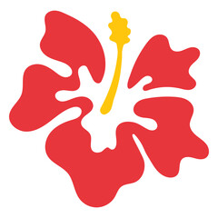 cut out big red hawaiian flower