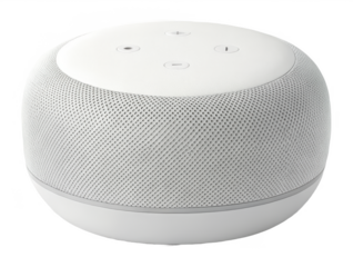 Voice assistant PNG smart home speaker PNG AI voice device PNG digital assistant gadget PNG virtual assistant technology PNG transparent background image