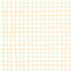 Orange Sage Green Plaid Gingham Check Hand Drawn Background Pattern Overlay