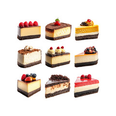 Assortment of Delicious Cheesecake Slices A Culinary Delight