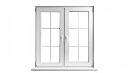 Modern House Window Frame Isolated on White Background