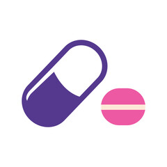 Tablet capsule medicine icon