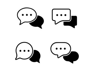 black and white speech bubble